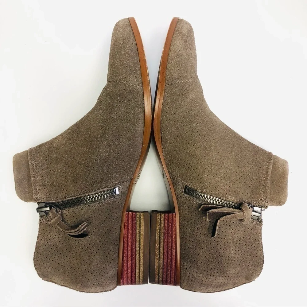 Bettye Suede Dual Zip Ankle Booties